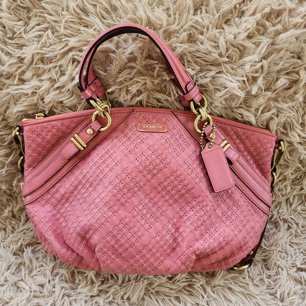 Coach Sophia Pink Woven Women's Bag